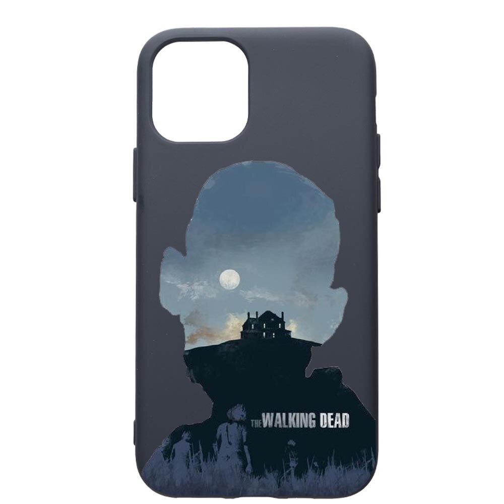 Husa Premium Silicon Compatibila Cu Apple IPhone 11, The Walking Dead, cu interiorul din material textil, protectie camera, Alaskan Blue, PAB303