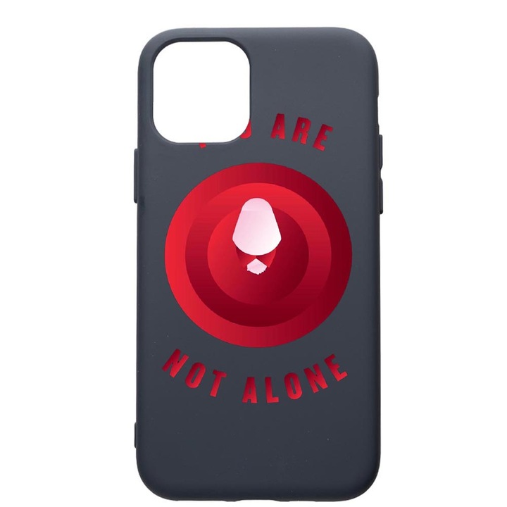 Husa Premium Silicon Compatibila Cu Apple IPhone 12 Pro, The Handmaid's Tale, cu interiorul din material textil, protectie camera, Alaskan Blue, PAB284