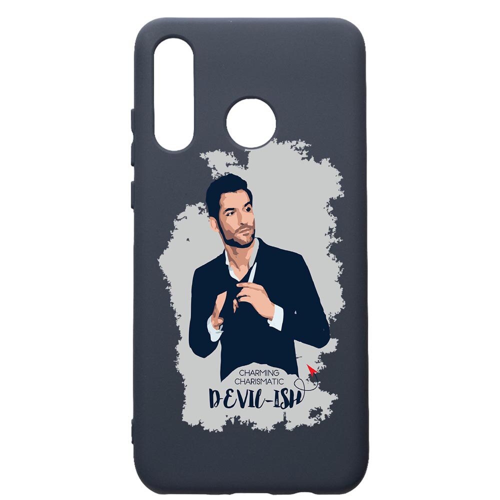 Husa Premium Silicon Compatibila Cu Huawei P30 Lite, Lucifer, cu interiorul din material textil, protectie camera, Alaskan Blue, PAB299