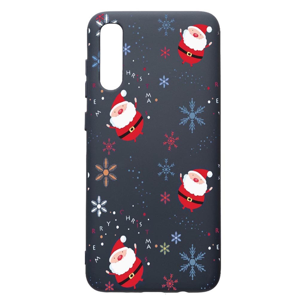 Husa Premium Silicon Compatibila Cu Samsung Galaxy A70, Xmas, cu interiorul din material textil, protectie camera, Alaskan Blue, PAB308