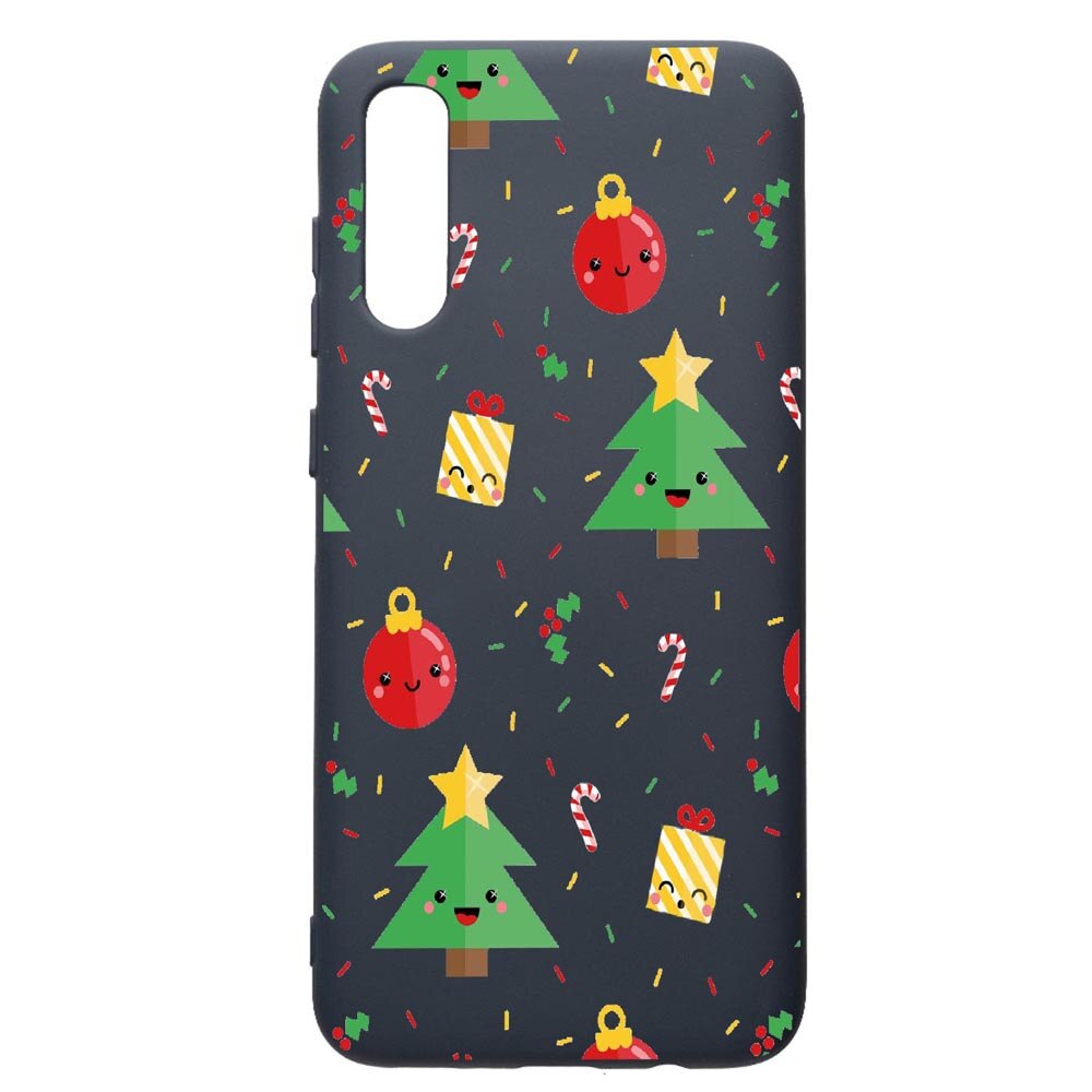 Husa Premium Silicon Compatibila Cu Samsung Galaxy A70, Xmas, cu interiorul din material textil, protectie camera, Alaskan Blue, PAB309