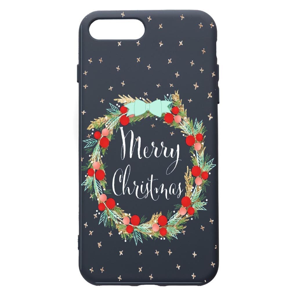 Husa Premium Silicon Compatibila Cu Apple iPhone 8 Plus / iPhone 7 Plus, Xmas, cu interiorul din material textil, protectie camera, Alaskan Blue, PAB312