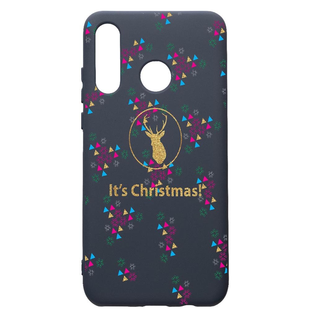 Husa Premium Silicon Compatibila Cu Huawei P30 Lite, Xmas, cu interiorul din material textil, protectie camera, Alaskan Blue, PAB313