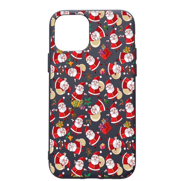 Husa Premium Silicon Compatibila Cu Apple IPhone 12 Pro, Xmas, cu interiorul din material textil, protectie camera, Alaskan Blue, PAB315