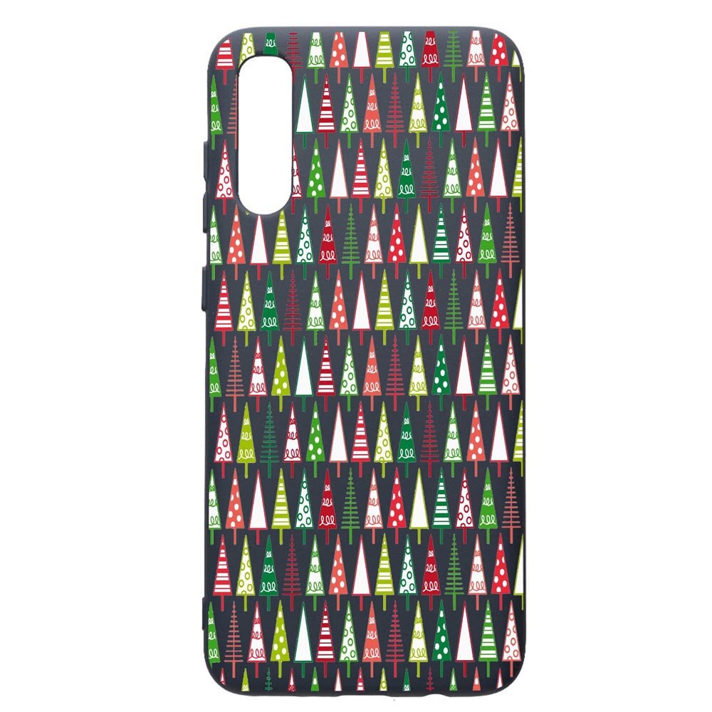 Husa Premium Silicon Compatibila Cu Samsung Galaxy A70, Xmas Tree, cu interiorul din material textil, protectie camera, Alaskan Blue, PAB340