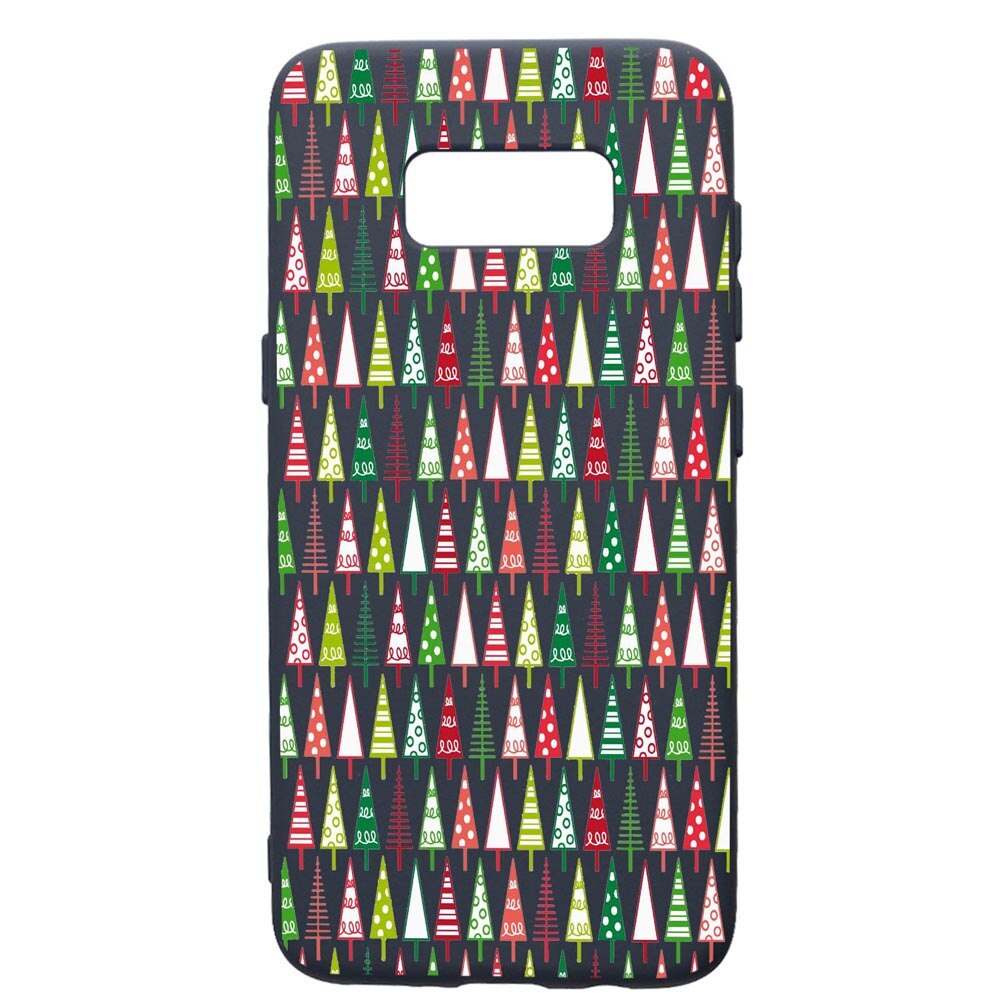 Husa Premium Silicon Compatibila Cu Samsung Galaxy S8, Xmas Tree, cu interiorul din material textil, protectie camera, Alaskan Blue, PAB340