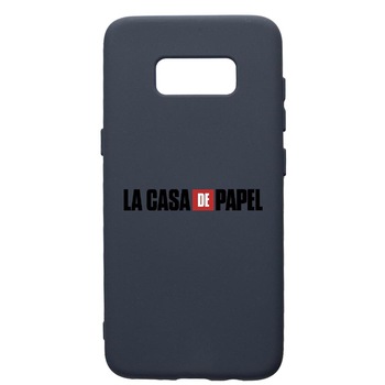 Husa Premium Silicon Compatibila Cu Samsung Galaxy S8, La Casa De Papel, cu interiorul din material textil, protectie camera, Alaskan Blue, PAB292 Husa Premium Silicon Compatibila Cu Samsung Galaxy S8, La Casa De Papel, cu interiorul din material textil, protectie camera, Alaskan Blue, PAB292