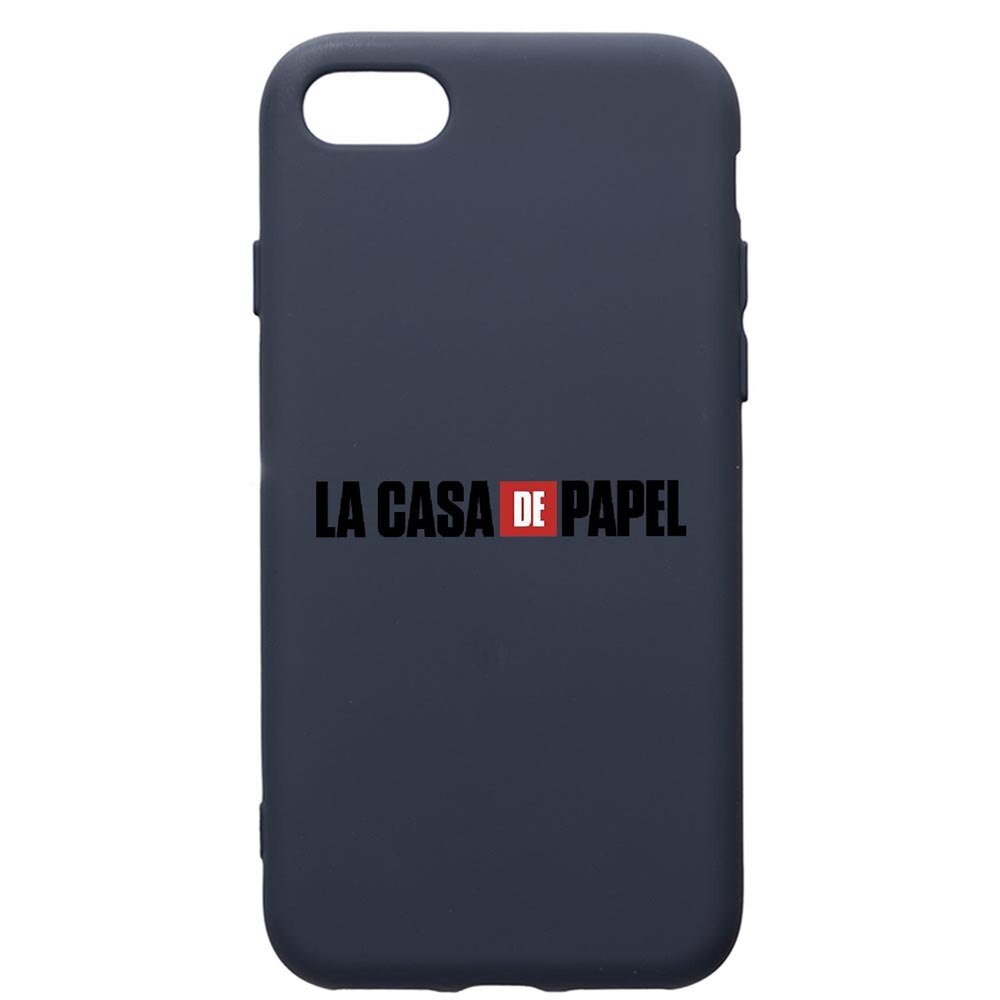 Husa Premium Silicon Compatibila Cu Apple IPhone SE 2 / iPhone 8 / iPhone 7, La Casa De Papel, cu interiorul din material textil, protectie camera, Alaskan Blue, PAB292