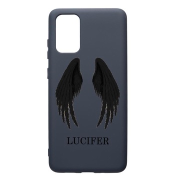 Husa Premium Silicon Compatibila Cu Samsung Galaxy S20 Plus, Lucifer, cu interiorul din material textil, protectie camera, Alaskan Blue, PAB298 Husa Premium Silicon Compatibila Cu Samsung Galaxy S20 Plus, Lucifer, cu interiorul din material textil, protectie camera, Alaskan Blue, PAB298