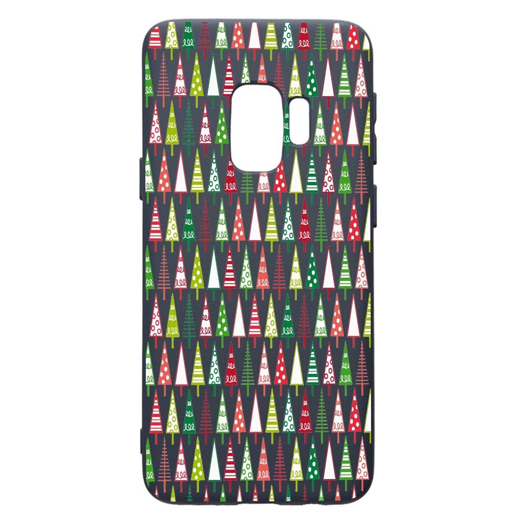 Husa Premium Silicon Compatibila Cu Samsung Galaxy S9, Xmas Tree, cu interiorul din material textil, protectie camera, Alaskan Blue, PAB340