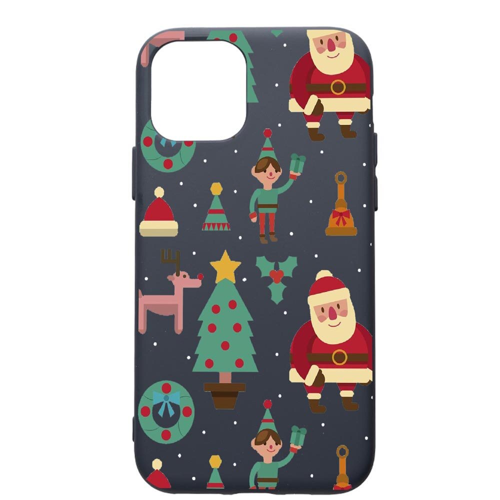 Husa Premium Silicon Compatibila Cu Apple IPhone 12 Mini, Xmas, cu interiorul din material textil, protectie camera, Alaskan Blue, PAB320