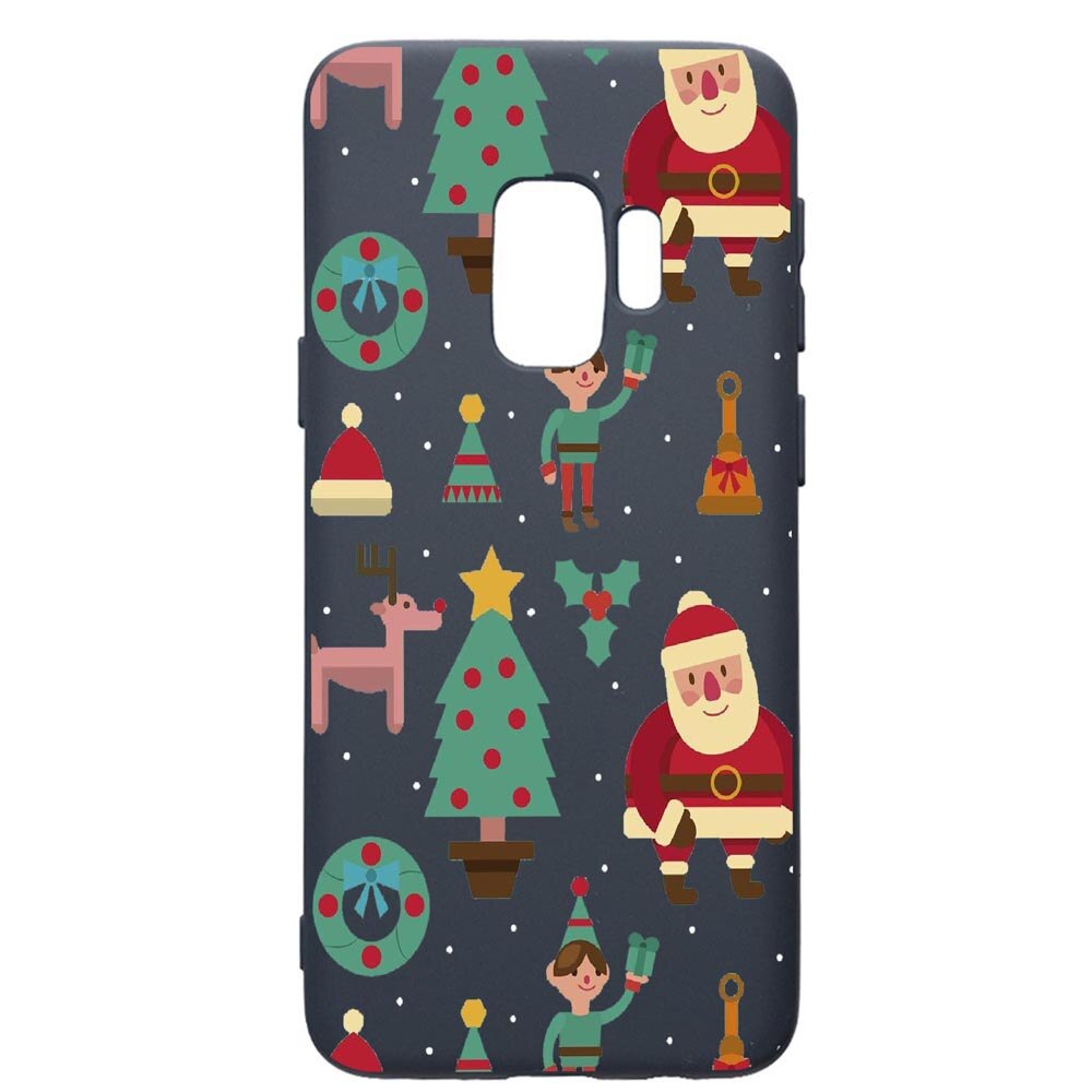 Husa Premium Silicon Compatibila Cu Samsung Galaxy S9, Xmas, cu interiorul din material textil, protectie camera, Alaskan Blue, PAB320