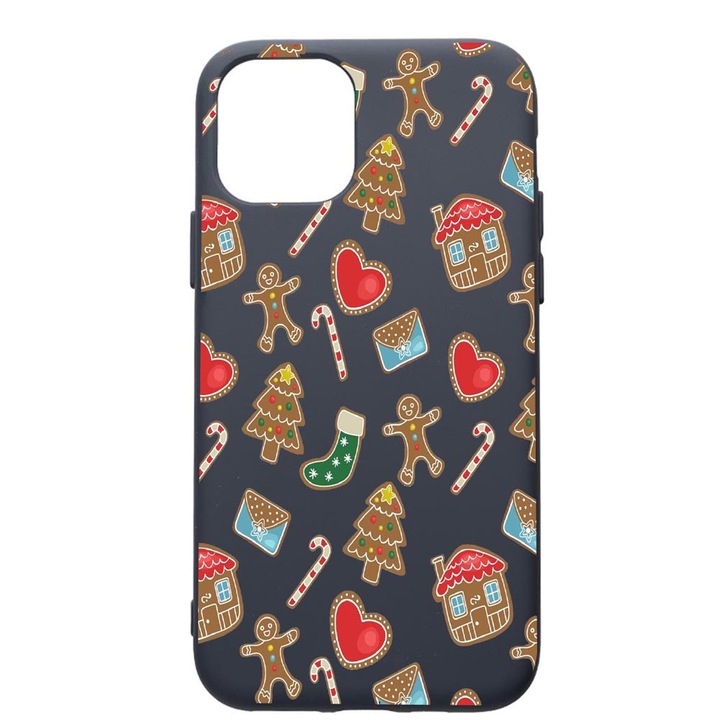 Husa Premium Silicon Compatibila Cu Apple IPhone 12 Mini, Sweets, cu interiorul din material textil, protectie camera, Alaskan Blue, PAB353