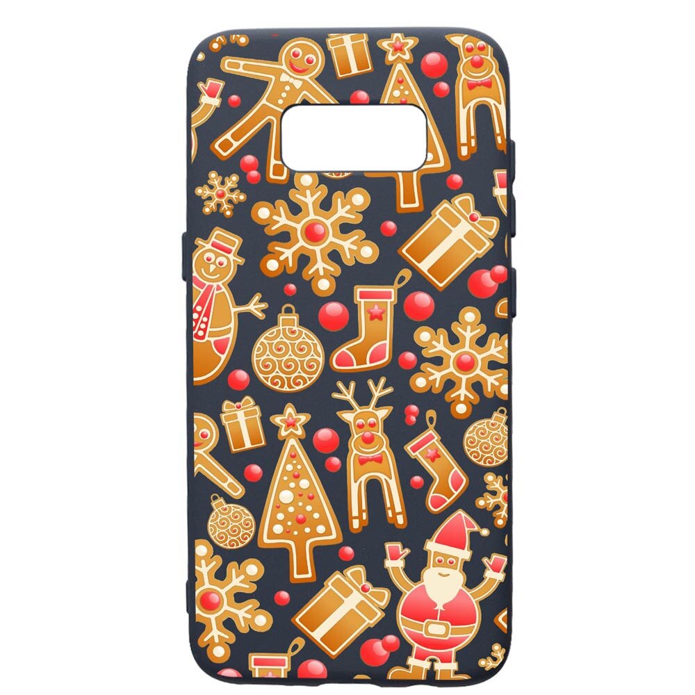 Husa Premium Silicon Compatibila Cu Samsung Galaxy S8, Xmas, cu interiorul din material textil, protectie camera, Alaskan Blue, PAB317