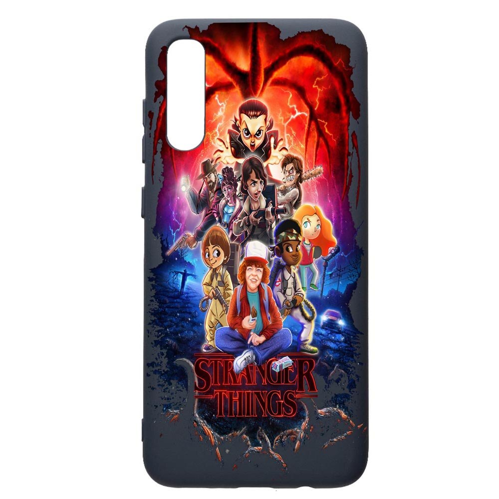 Husa Premium Silicon Compatibila Cu Samsung Galaxy A30S, Stranger Things, cu interiorul din material textil, protectie camera, Alaskan Blue, PAB377