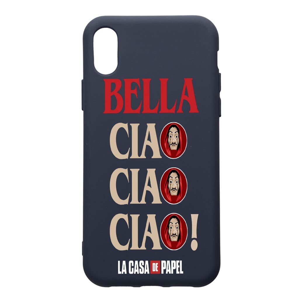 Husa Premium Silicon Compatibila Cu Samsung Galaxy A10, La Casa De Papel - Ciao Bella, cu interiorul din material textil, protectie camera, Alaskan Blue, PAB391