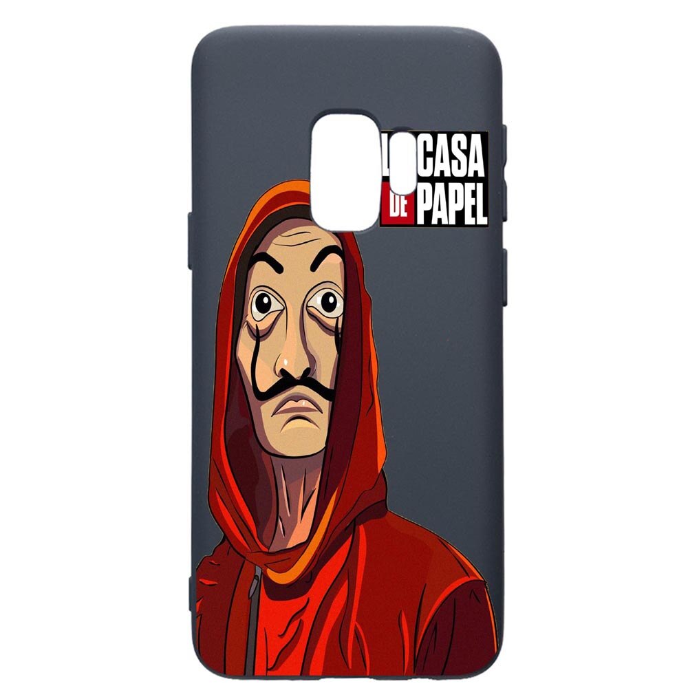 Husa Premium Silicon Compatibila Cu Samsung Galaxy S9, La Casa De Papel, cu interiorul din material textil, protectie camera, Alaskan Blue, PAB389