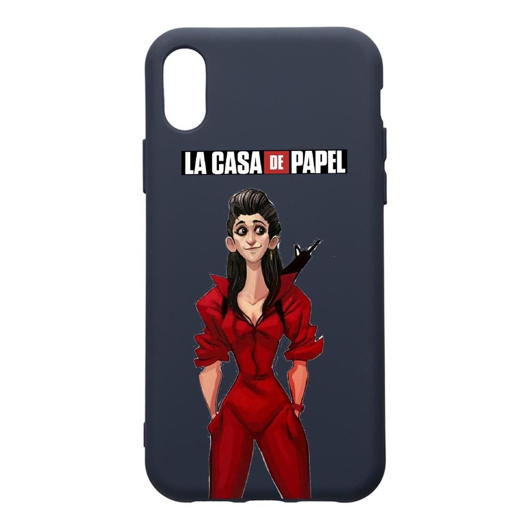 Husa Premium Silicon Compatibila Cu Samsung Galaxy A10, La Casa De Papel - Nairobi, cu interiorul din material textil, protectie camera, Alaskan Blue, PAB393
