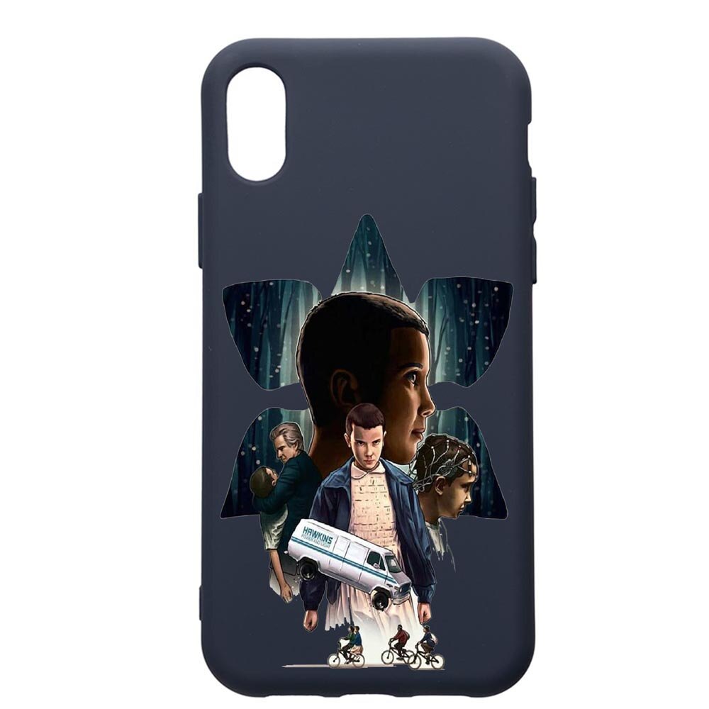 Husa Premium Silicon Compatibila Cu Apple IPhone XR, Stranger Things, cu interiorul din material textil, protectie camera, Alaskan Blue, PAB373