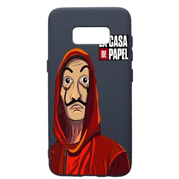 Husa Premium Silicon Compatibila Cu Samsung Galaxy S8, La Casa De Papel, cu interiorul din material textil, protectie camera, Alaskan Blue, PAB389 Husa Premium Silicon Compatibila Cu Samsung Galaxy S8, La Casa De Papel, cu interiorul din material textil, protectie camera, Alaskan Blue, PAB389