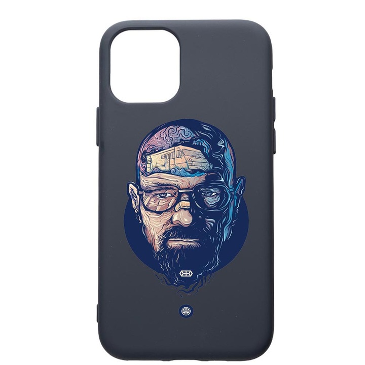 Husa Premium Silicon Compatibila Cu Apple IPhone 12 Pro, Breaking Bad, cu interiorul din material textil, protectie camera, Alaskan Blue, PAB359