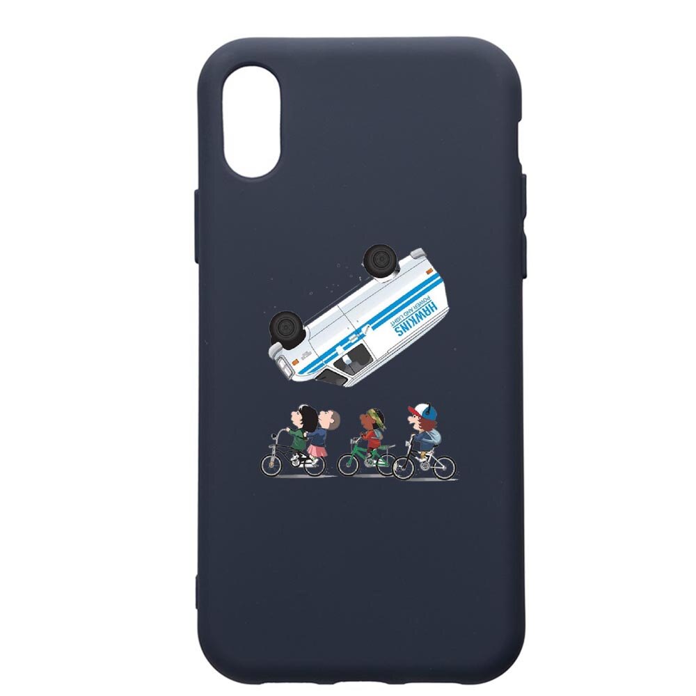 Husa Premium Silicon Compatibila Cu Apple IPhone XR, Stranger Things, cu interiorul din material textil, protectie camera, Alaskan Blue, PAB370