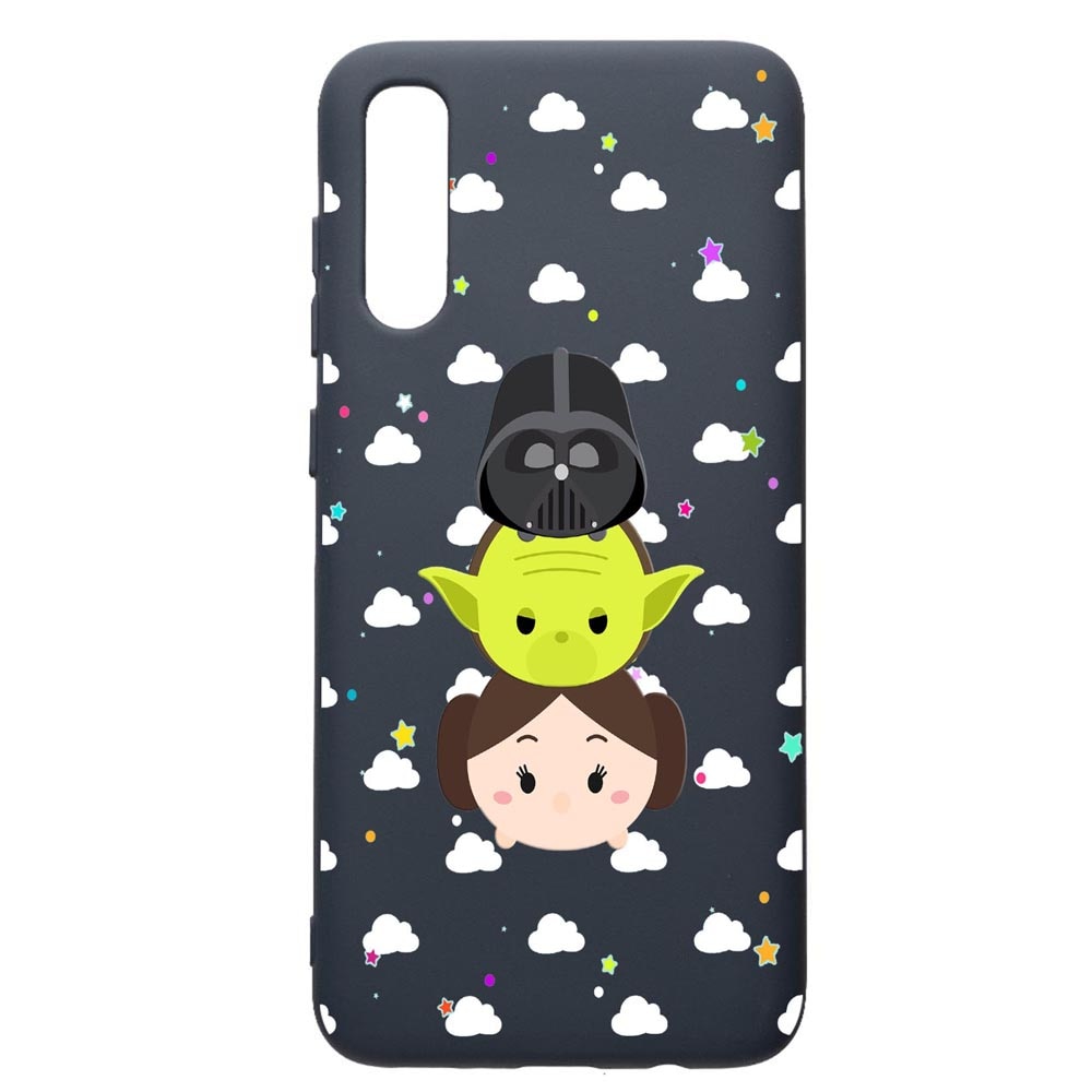 Husa Premium Silicon Compatibila Cu Samsung Galaxy A70, Star Wars, cu interiorul din material textil, protectie camera, Alaskan Blue, PAB404