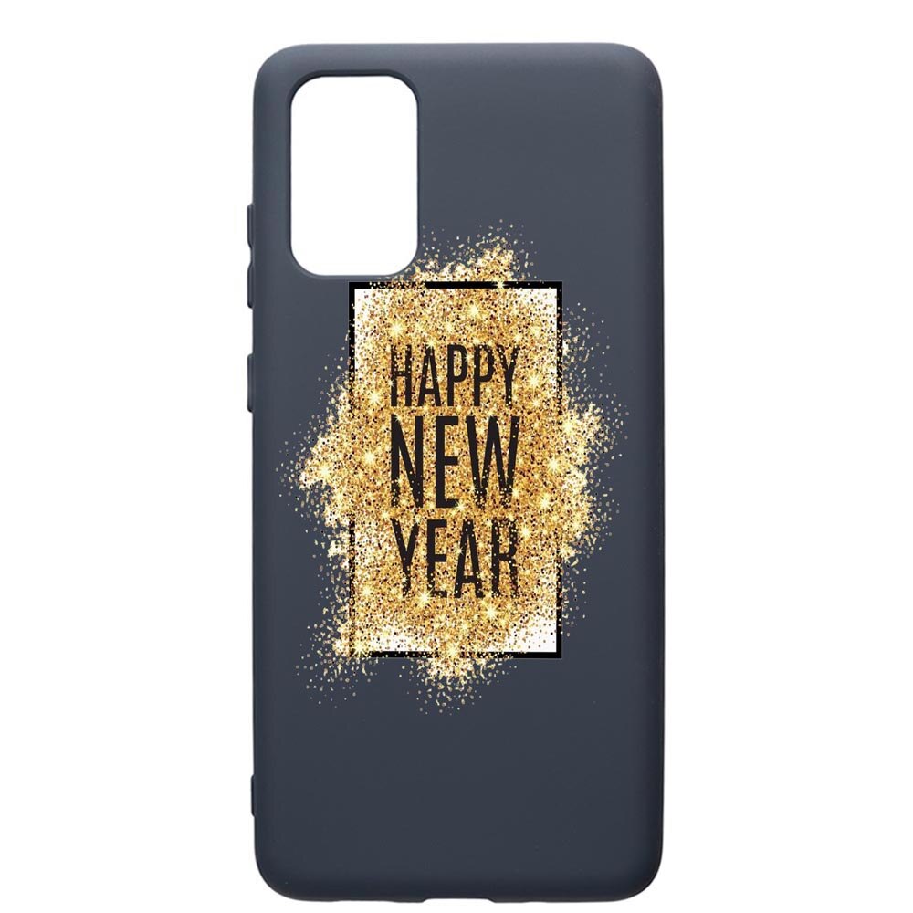 Husa Premium Silicon Compatibila Cu Samsung Galaxy S20 Plus, Happy New Year, cu interiorul din material textil, protectie camera, Alaskan Blue, PAB355