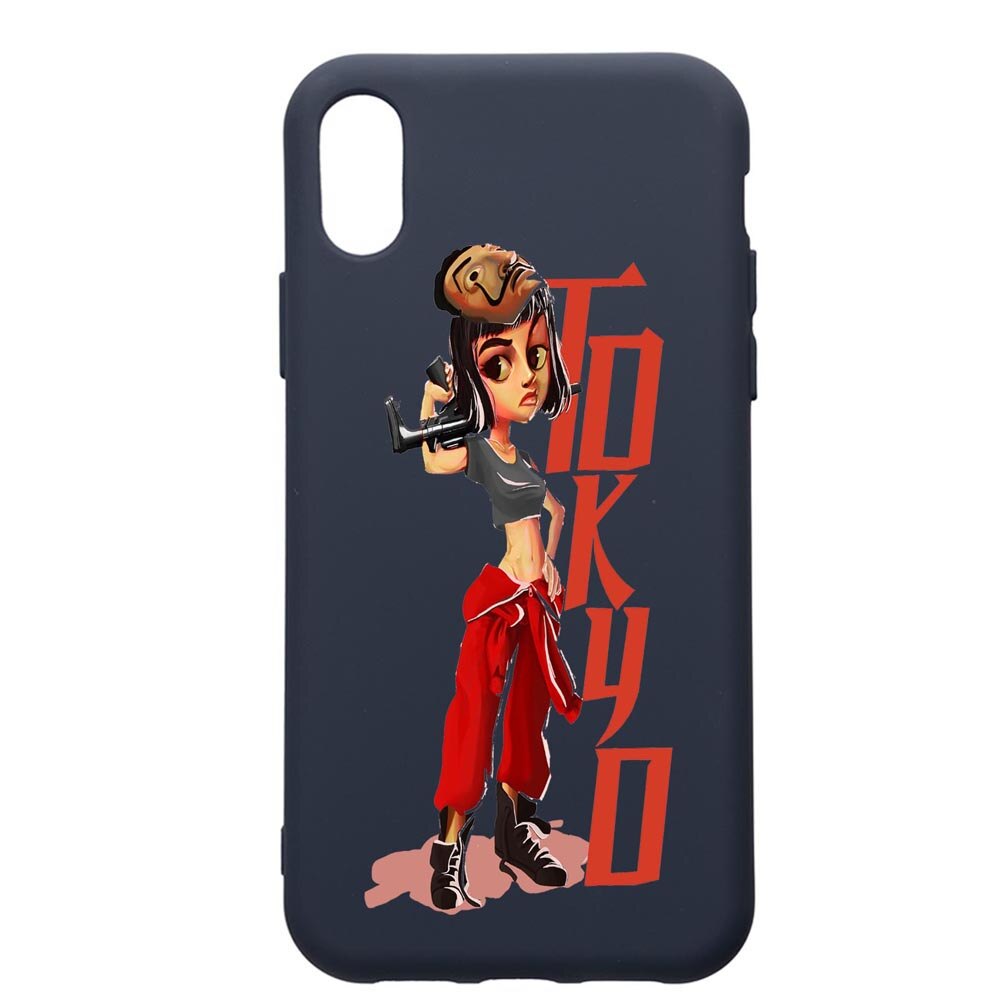 Husa Premium Silicon Compatibila Cu Samsung Galaxy A01, La Casa De Papel, cu interiorul din material textil, protectie camera, Alaskan Blue, PAB394