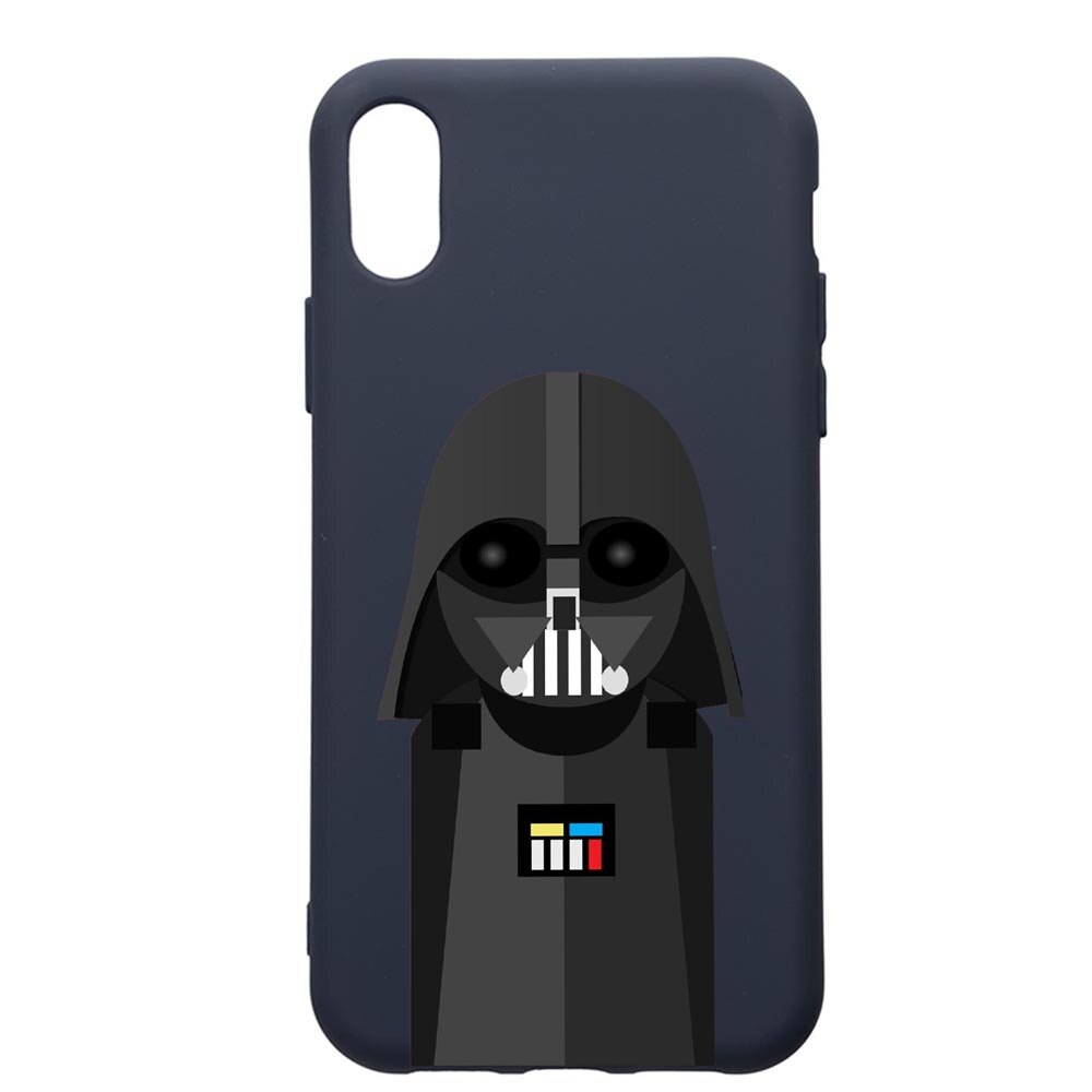 Husa Premium Silicon Compatibila Cu Apple IPhone XS / iPhone X, Star Wars Darth Vader, cu interiorul din material textil, protectie camera, Alaskan Blue, PAB405