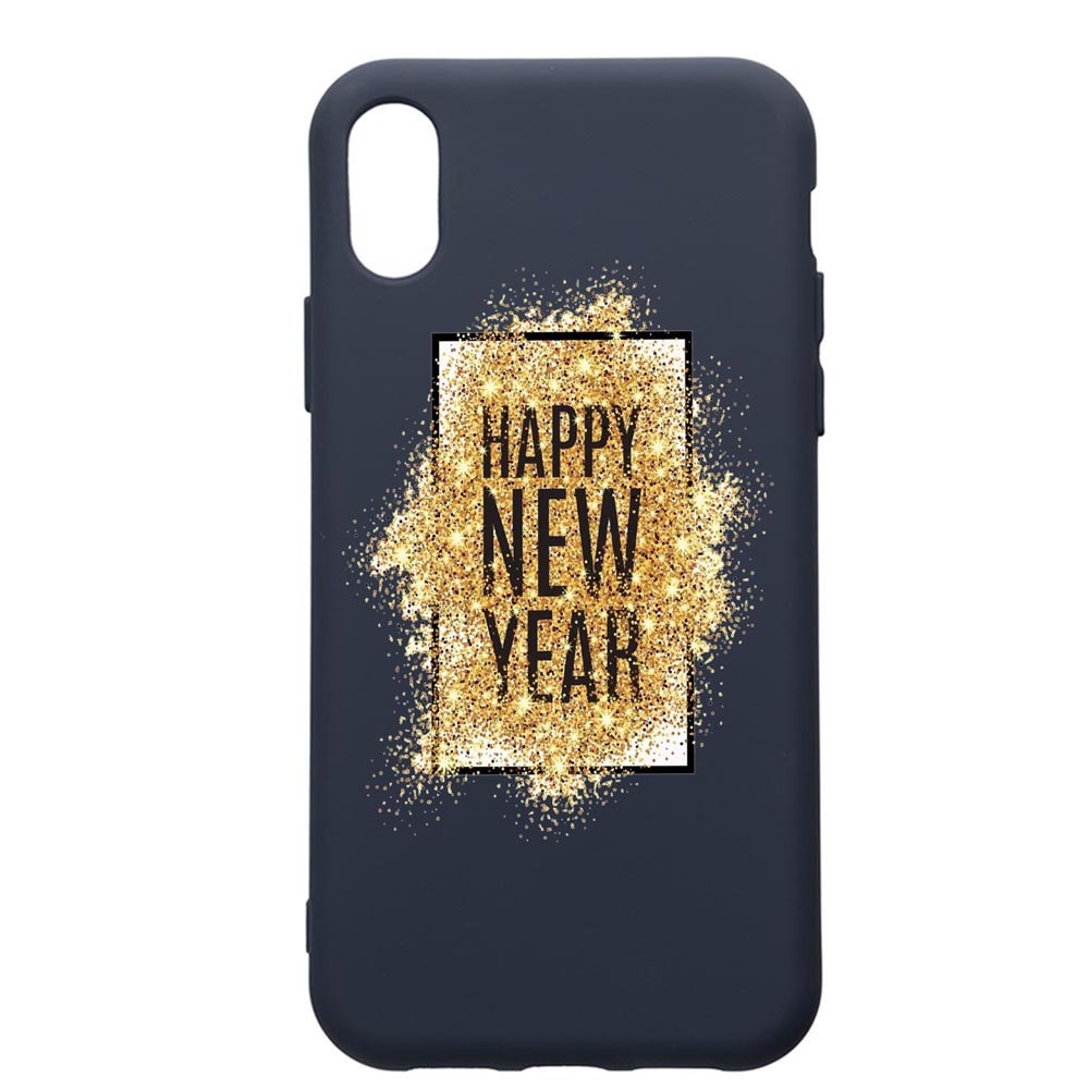 Husa Premium Silicon Compatibila Cu Samsung Galaxy A10, Happy New Year, cu interiorul din material textil, protectie camera, Alaskan Blue, PAB355