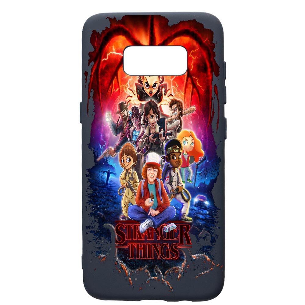 Husa Premium Silicon Compatibila Cu Samsung Galaxy S10E, Stranger Things, cu interiorul din material textil, protectie camera, Alaskan Blue, PAB377