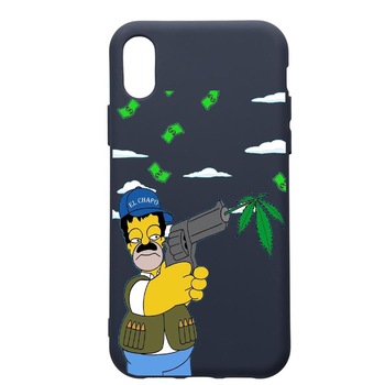Husa Premium Silicon Compatibila Cu Samsung Galaxy A01, Narcos The Simpsons, cu interiorul din material textil, protectie camera, Alaskan Blue, PAB441 Husa Premium Silicon Compatibila Cu Samsung Galaxy A01, Narcos The Simpsons, cu interiorul din material textil, protectie camera, Alaskan Blue, PAB441