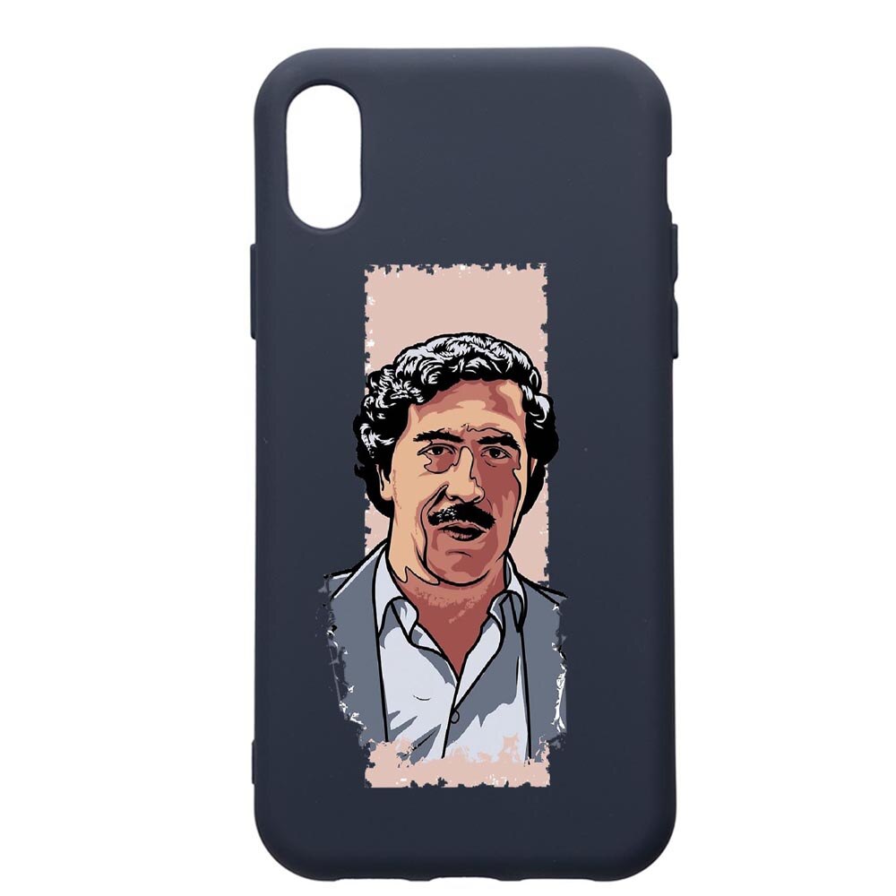 Husa Premium Silicon Compatibila Cu Samsung Galaxy A01, Narcos Pablo Escobar, cu interiorul din material textil, protectie camera, Alaskan Blue, PAB442