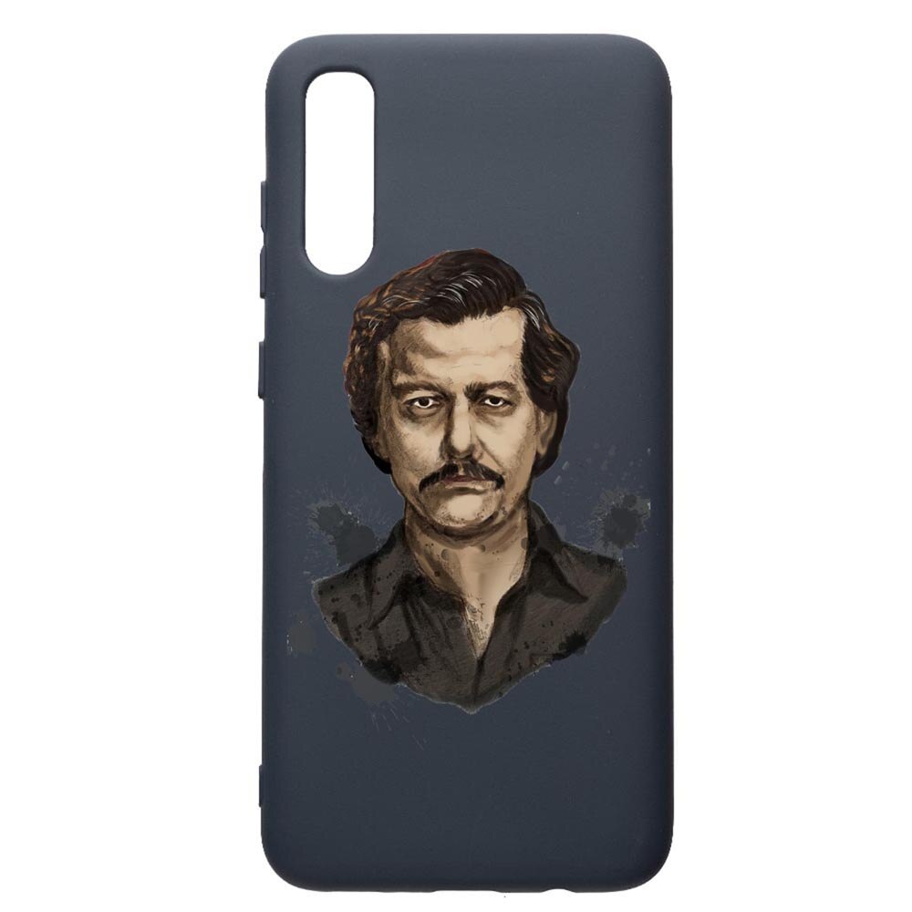 Husa Premium Silicon Compatibila Cu Samsung Galaxy A70, Narcos Pablo Escobar, cu interiorul din material textil, protectie camera, Alaskan Blue, PAB445