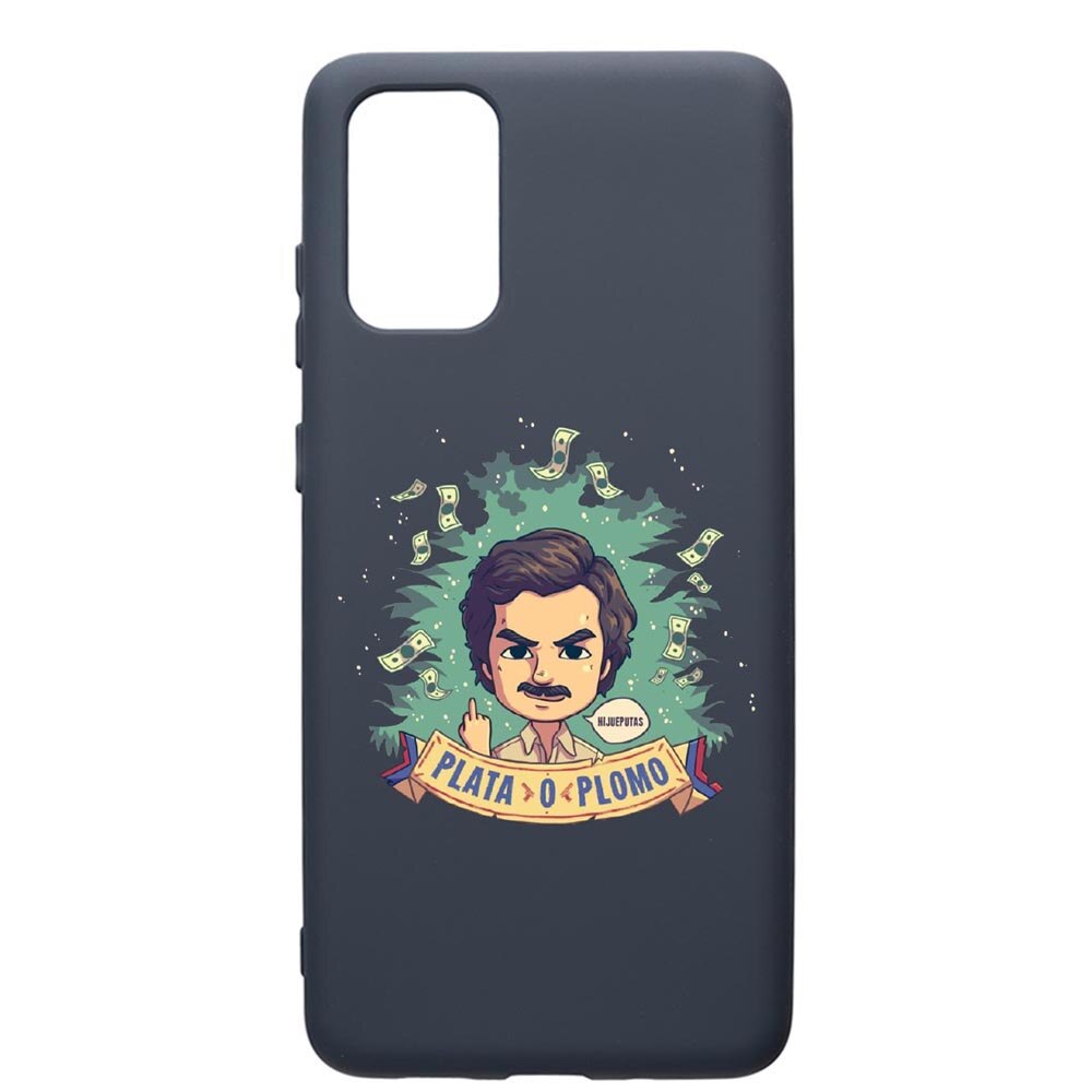 Husa Premium Silicon Compatibila Cu Samsung Galaxy S20 Plus, Narcos Pablo Escobar, cu interiorul din material textil, protectie camera, Alaskan Blue, PAB447