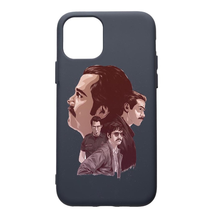 Husa Premium Silicon Compatibila Cu Apple IPhone 12 Pro, Narcos, cu interiorul din material textil, protectie camera, Alaskan Blue, PAB448