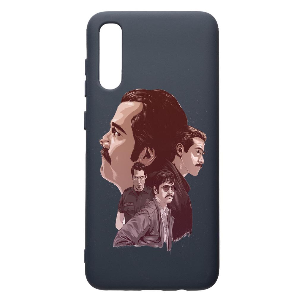 Husa Premium Silicon Compatibila Cu Samsung Galaxy A70, Narcos, cu interiorul din material textil, protectie camera, Alaskan Blue, PAB448