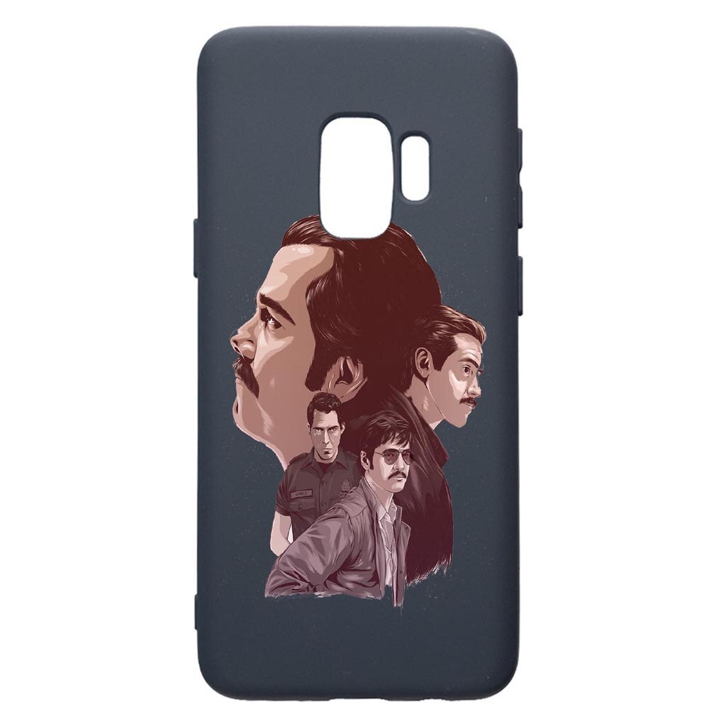 Husa Premium Silicon Compatibila Cu Samsung Galaxy S9, Narcos, cu interiorul din material textil, protectie camera, Alaskan Blue, PAB448