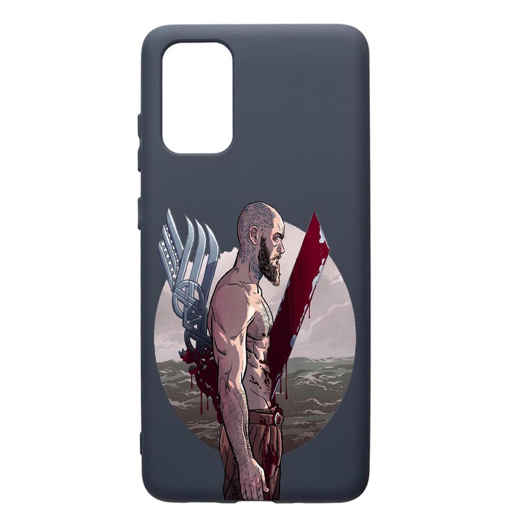 Husa Premium Silicon Compatibila Cu Samsung Galaxy S20 Plus, Vikings Ragnar Lothbrok, cu interiorul din material textil, protectie camera, Alaskan Blue, PAB455