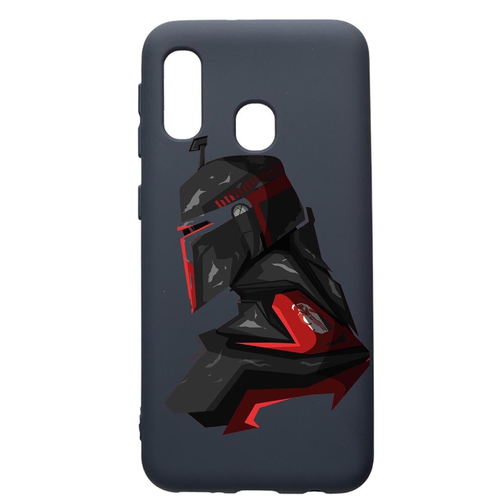 Husa Premium Silicon Compatibila Cu Samsung Galaxy A20E, Star Wars Tha Mandalorian, cu interiorul din material textil, protectie camera, Alaskan Blue, PAB456