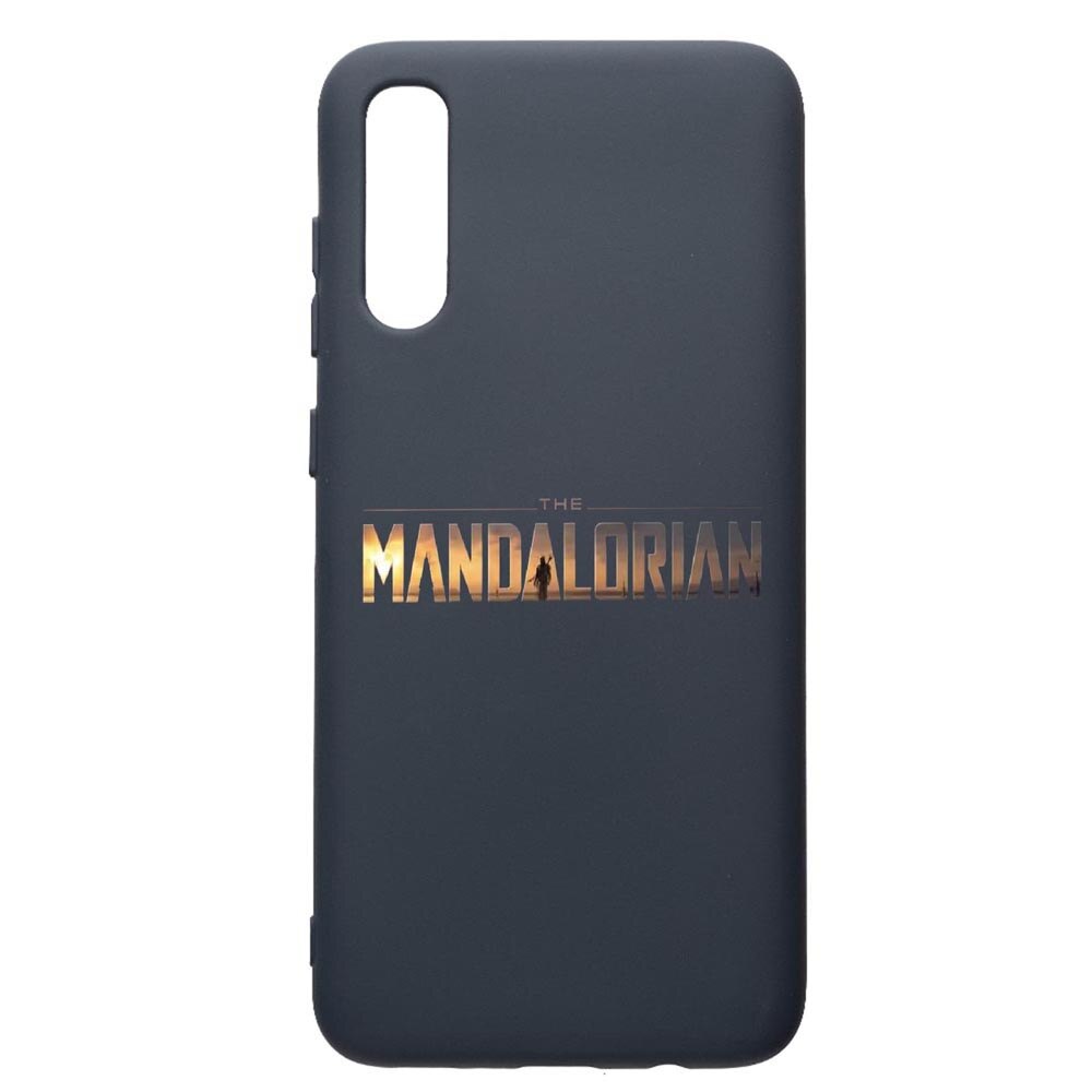 Husa Premium Silicon Compatibila Cu Samsung Galaxy A70, Star Wars Tha Mandalorian, cu interiorul din material textil, protectie camera, Alaskan Blue, PAB463