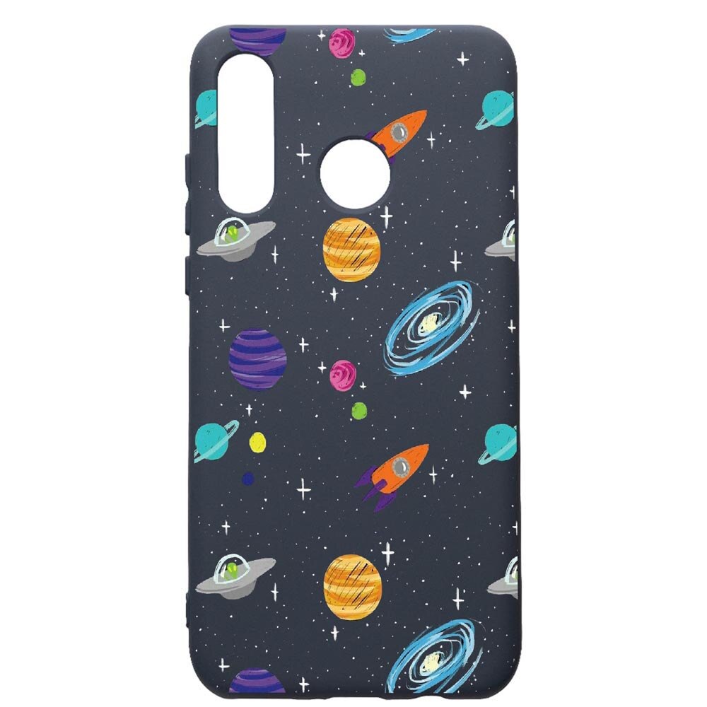 Husa Premium Silicon Compatibila Cu Huawei P30 Lite, Universe, cu interiorul din material textil, protectie camera, Alaskan Blue, PAB466