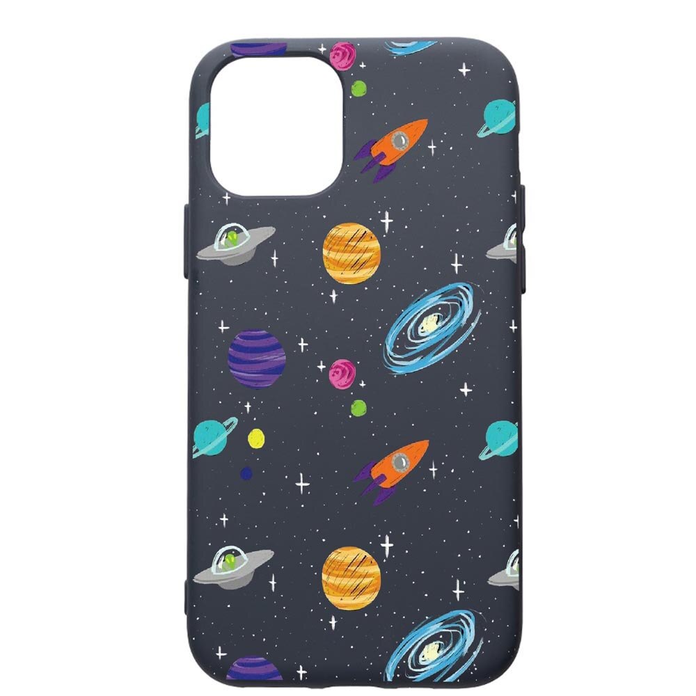 Husa Premium Silicon Compatibila Cu Apple IPhone 12 Mini, Universe, cu interiorul din material textil, protectie camera, Alaskan Blue, PAB466