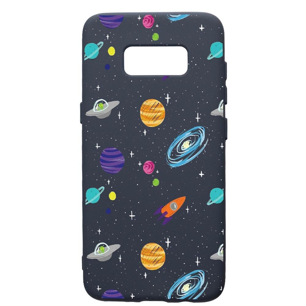 Husa Premium Silicon Compatibila Cu Samsung Galaxy S8, Universe, cu interiorul din material textil, protectie camera, Alaskan Blue, PAB466