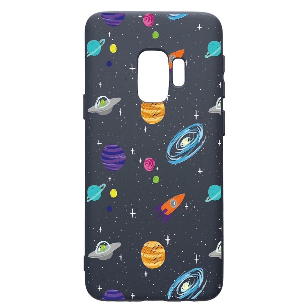 Husa Premium Silicon Compatibila Cu Samsung Galaxy S9, Universe, cu interiorul din material textil, protectie camera, Alaskan Blue, PAB466