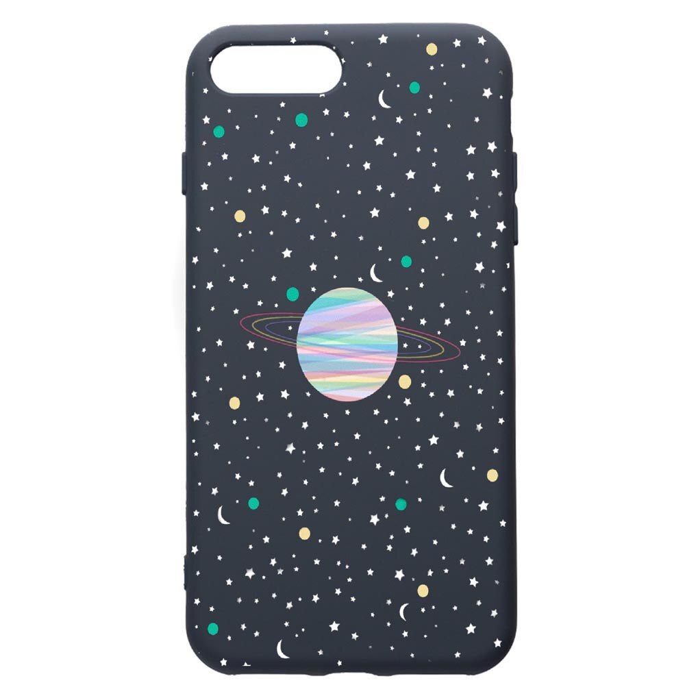 Husa Premium Silicon Compatibila Cu Apple iPhone 8 Plus / iPhone 7 Plus, Universe, cu interiorul din material textil, protectie camera, Alaskan Blue, PAB468