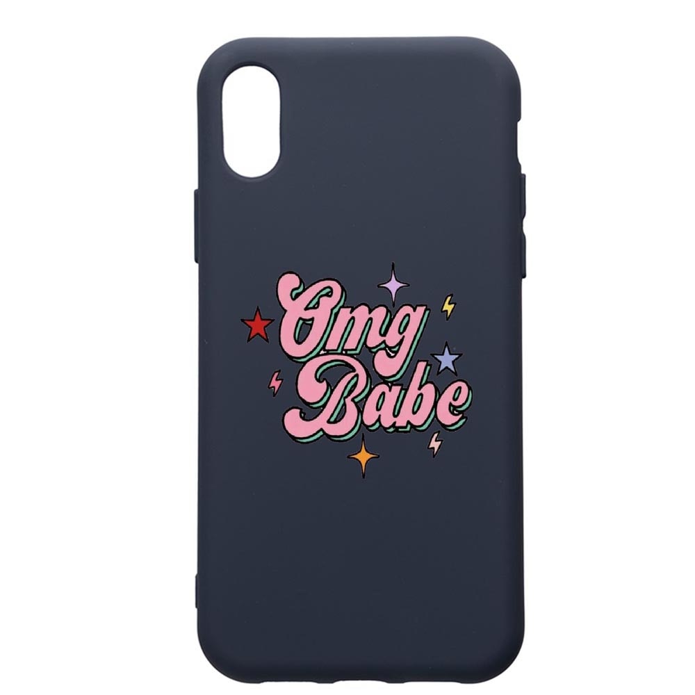 Husa Premium Silicon Compatibila Cu Samsung Galaxy A10, OMG Babe, cu interiorul din material textil, protectie camera, Alaskan Blue, PAB487