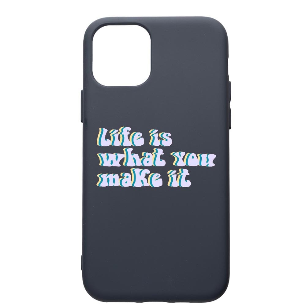 Husa Premium Silicon Compatibila Cu Apple IPhone 11, Life is..., cu interiorul din material textil, protectie camera, Alaskan Blue, PAB491