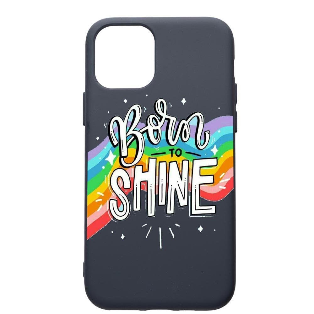 Husa Premium Silicon Compatibila Cu Apple IPhone 12 Pro, Born To Shine, cu interiorul din material textil, protectie camera, Alaskan Blue, PAB489